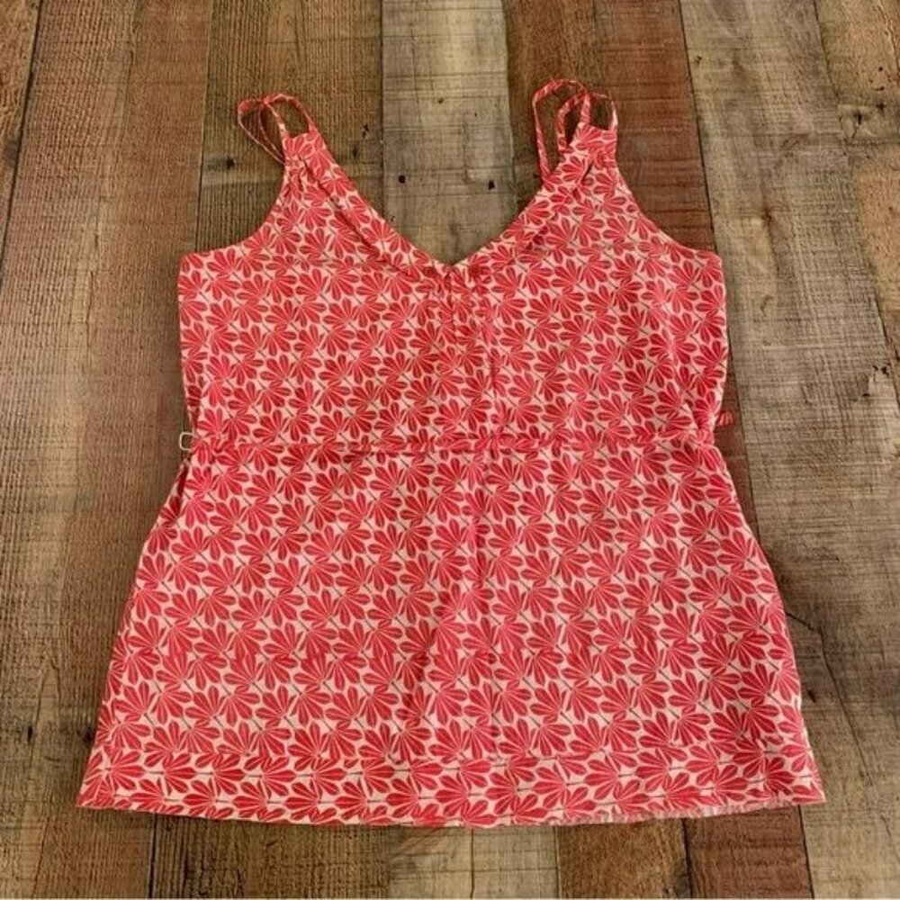 Caterpillar CAT womens camisole tank top with tie pink and white floral